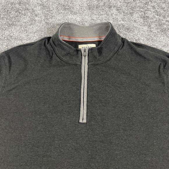 The Normal Brand 1/4 Zip Pullover Mens 3XL Sweater Soft Gray XXXL - Picture 4 of 13
